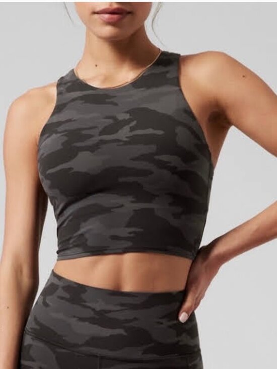 Athleta Tops - Athleta Conscious Crop D-DD+ Tank Black Camo Athleisure XL